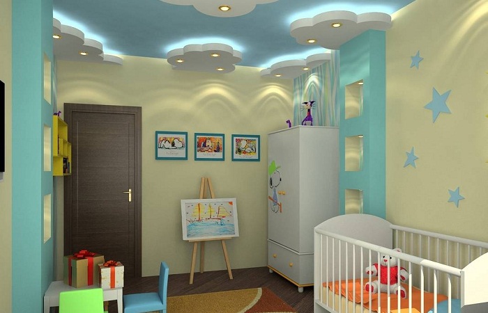 Натяжной потолок в детской комнате