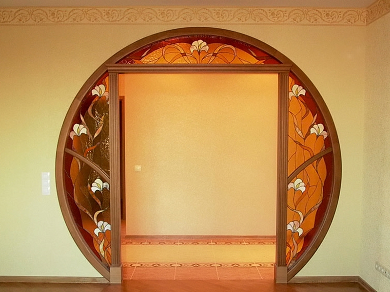 Дверной проём в виде арки, оформление дверного проёма
